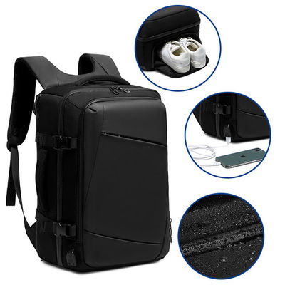 32L multifonctionnel imperméable 15,6 dans le sac à dos expansible d'ordinateur portable avec USB